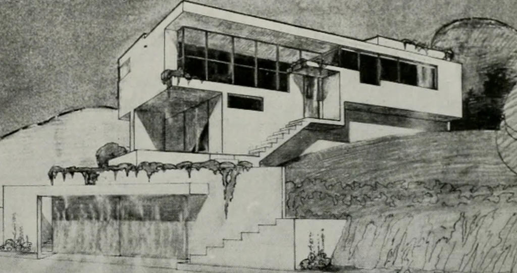An illustration from Architect and engineer, 1905, leaf 174