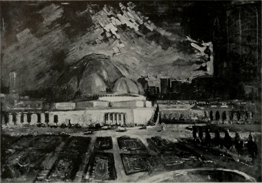 An illustration from Architect and engineer, 1905, leaf 249
