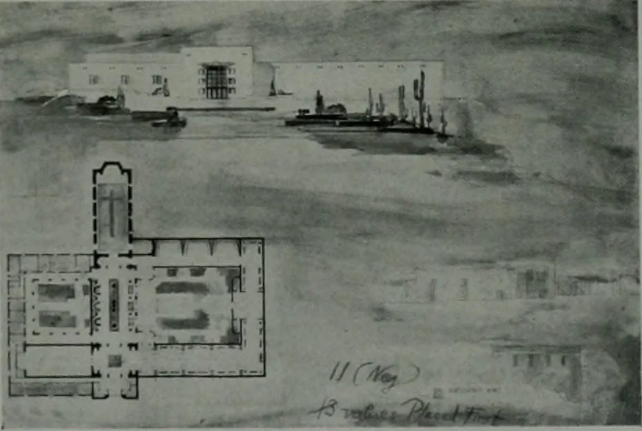 An illustration from Architect and engineer, 1905, leaf 213