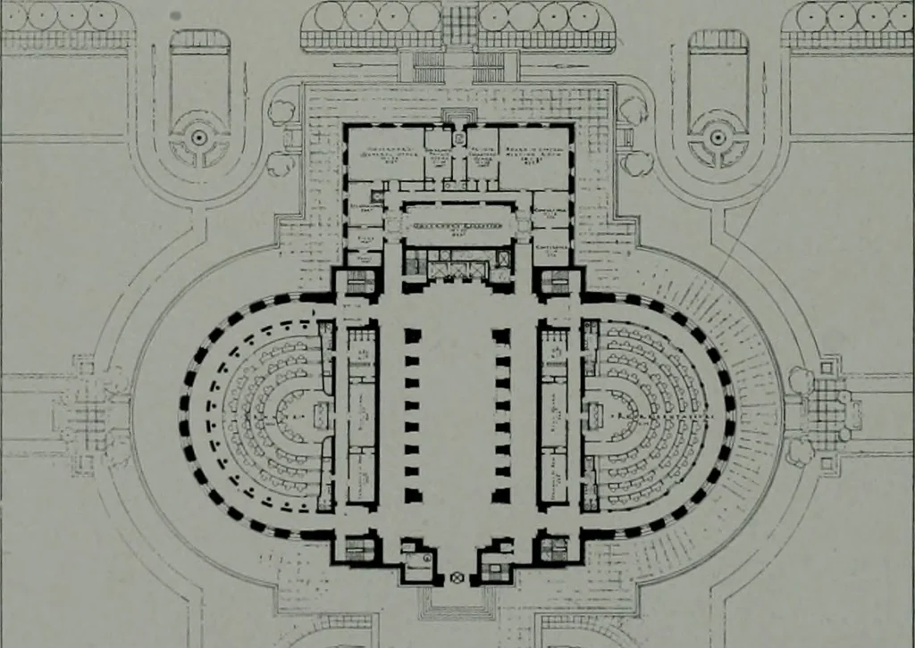 An illustration from Architect and engineer, 1905, leaf 265