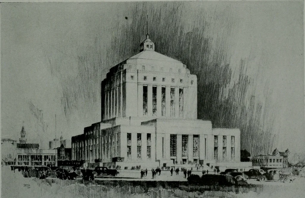 An illustration from Architect and engineer, 1905, leaf 398