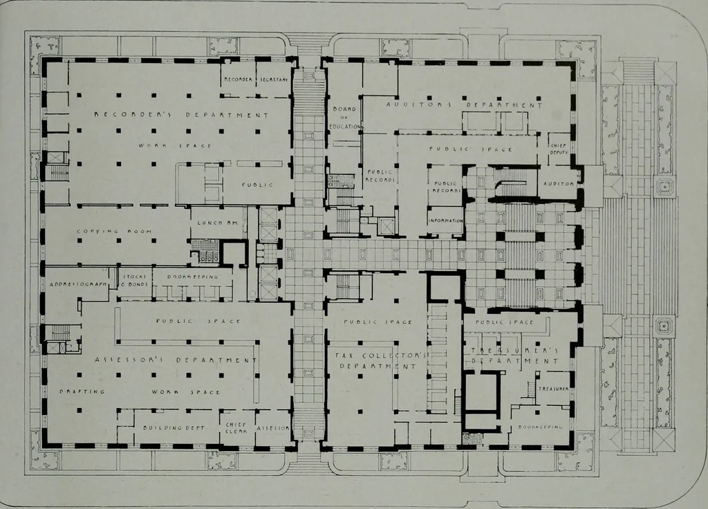 An illustration from Architect and engineer, 1905, leaf 406
