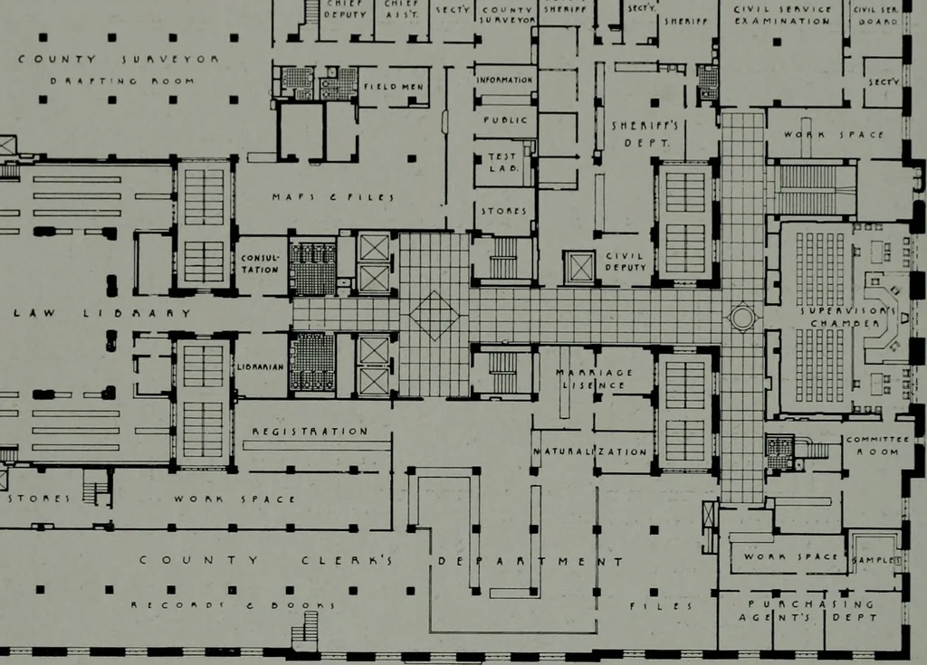 An illustration from Architect and engineer, 1905, leaf 407