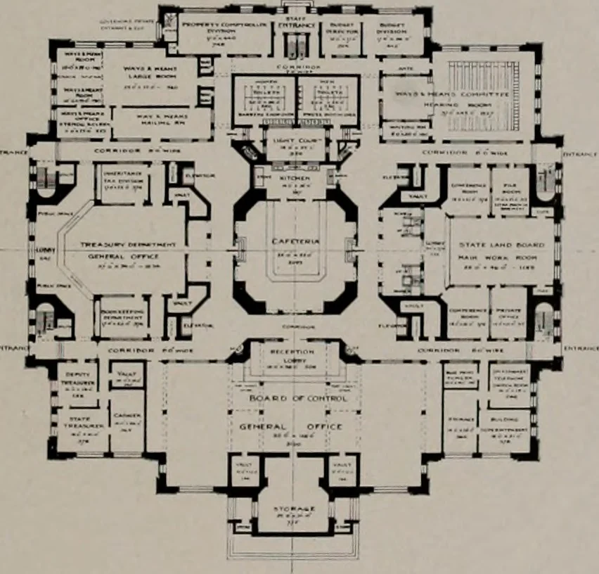 An illustration from Architect and engineer, 1905, leaf 104