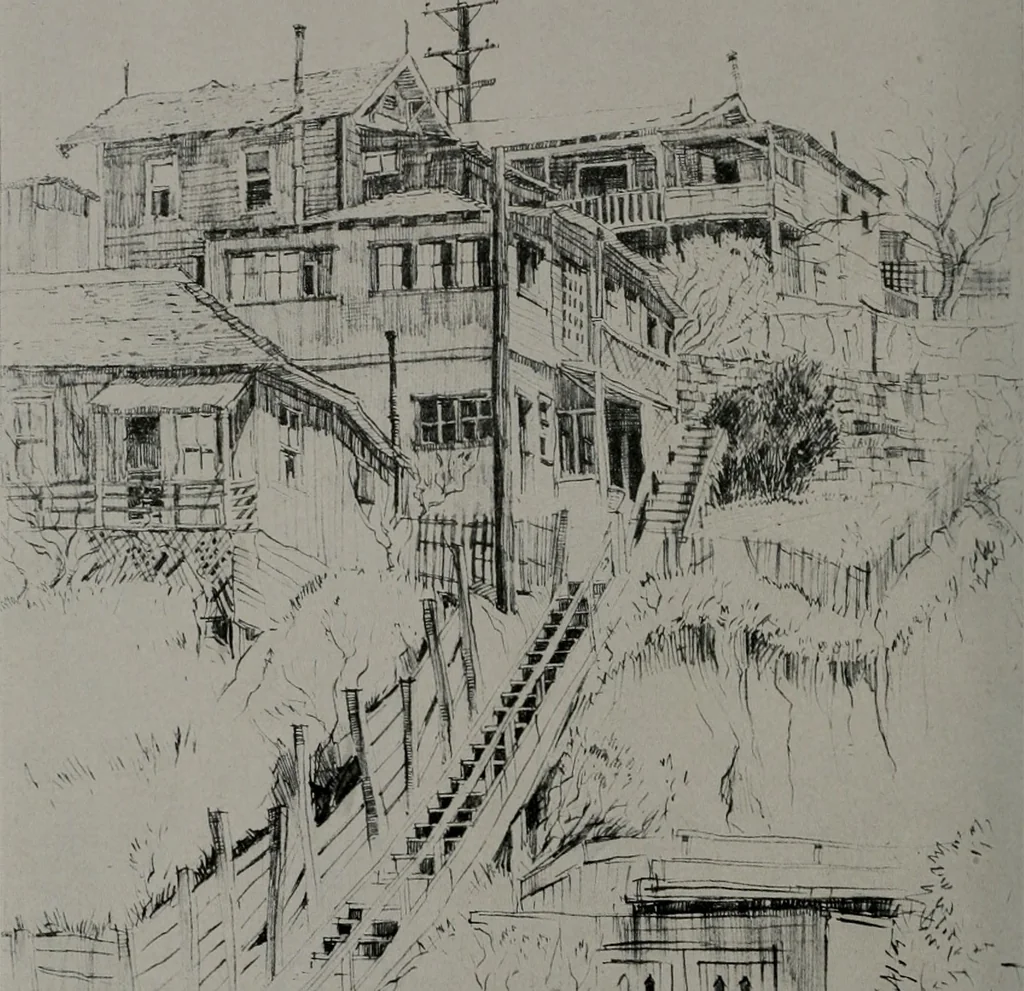 An illustration from Architect and engineer, 1905, leaf 263