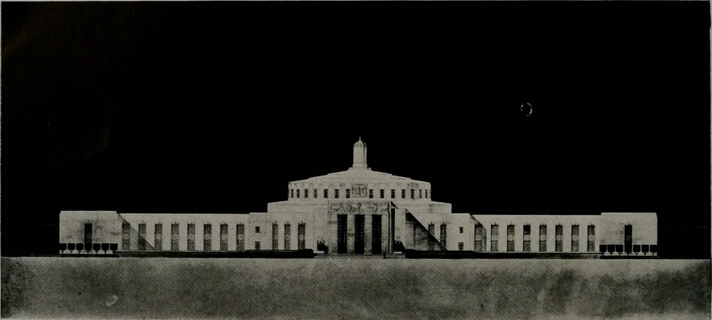 An illustration from Architect and engineer, 1905, leaf 93