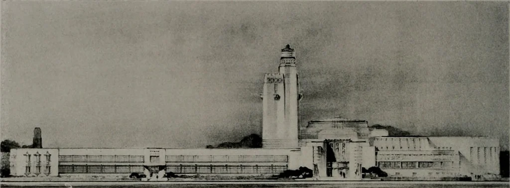 An illustration from Architect and engineer, 1905, leaf 97