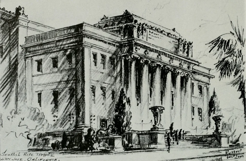 An illustration from Architect and engineer, 1905, leaf 37
