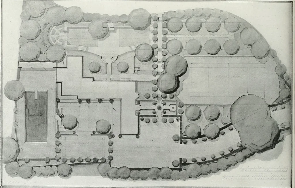 An illustration from Architect and engineer, 1905, leaf 185