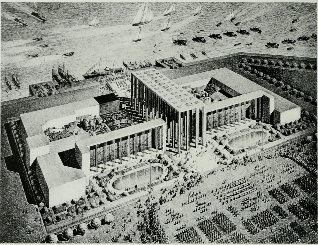 An illustration from Architect and engineer, 1905, leaf 423