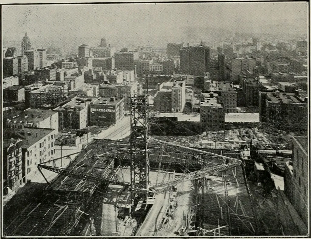 An illustration from The Architect & engineer of California and the Pacific Coast, 1905, leaf 185