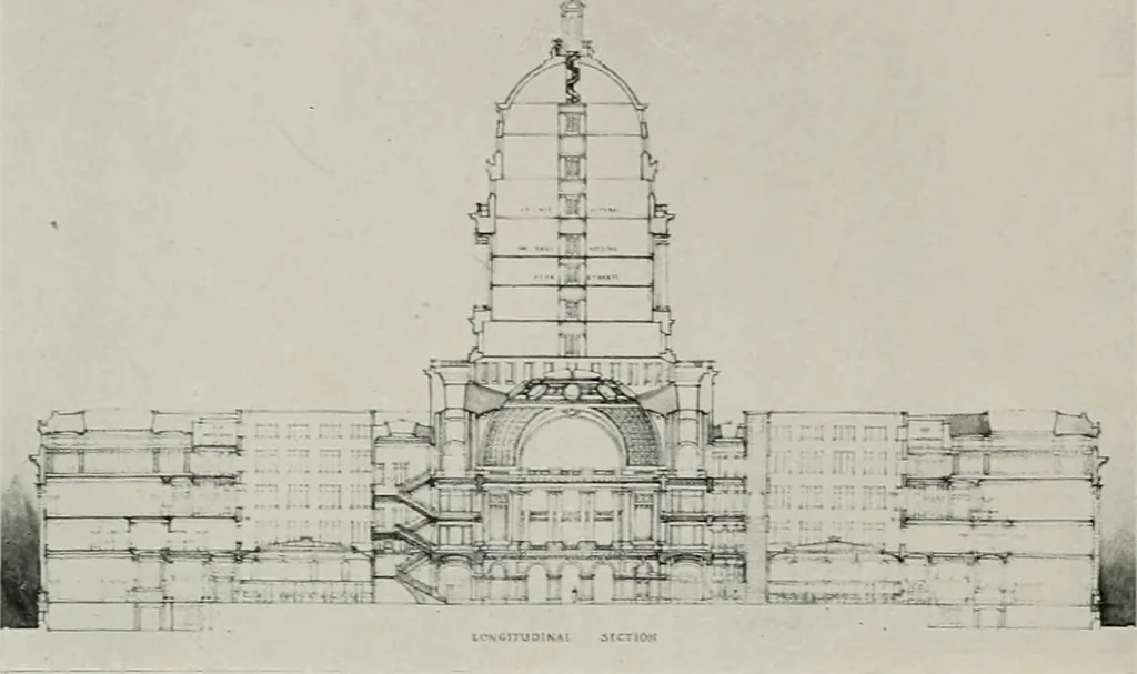 An illustration from The Architect & engineer of California and the Pacific Coast, 1905, leaf 255