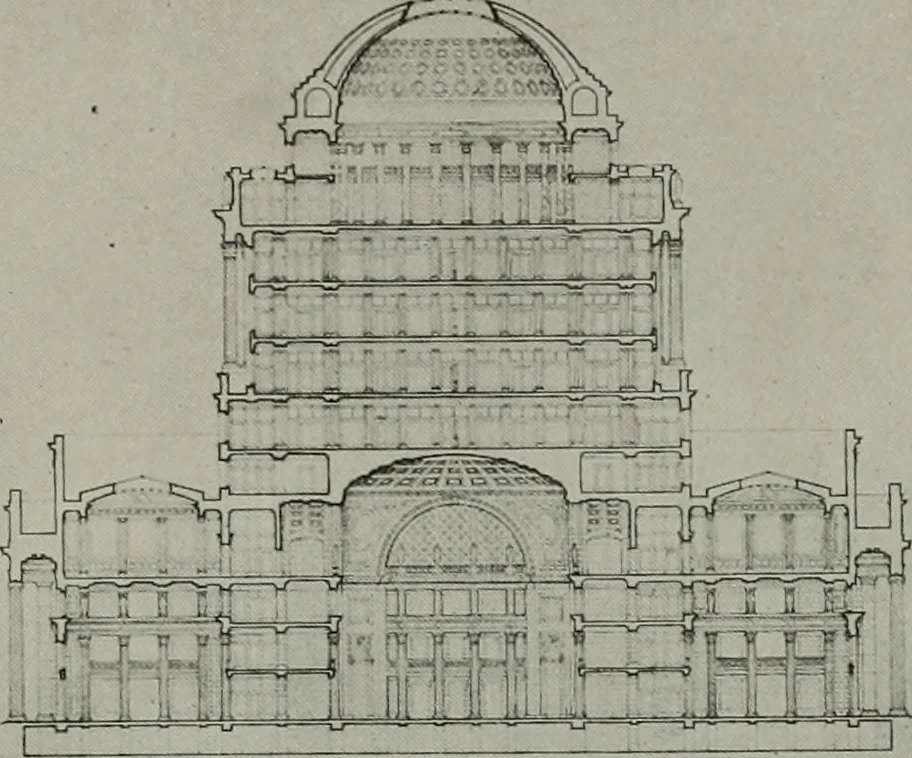 An illustration from The Architect & engineer of California and the Pacific Coast, 1905, leaf 458