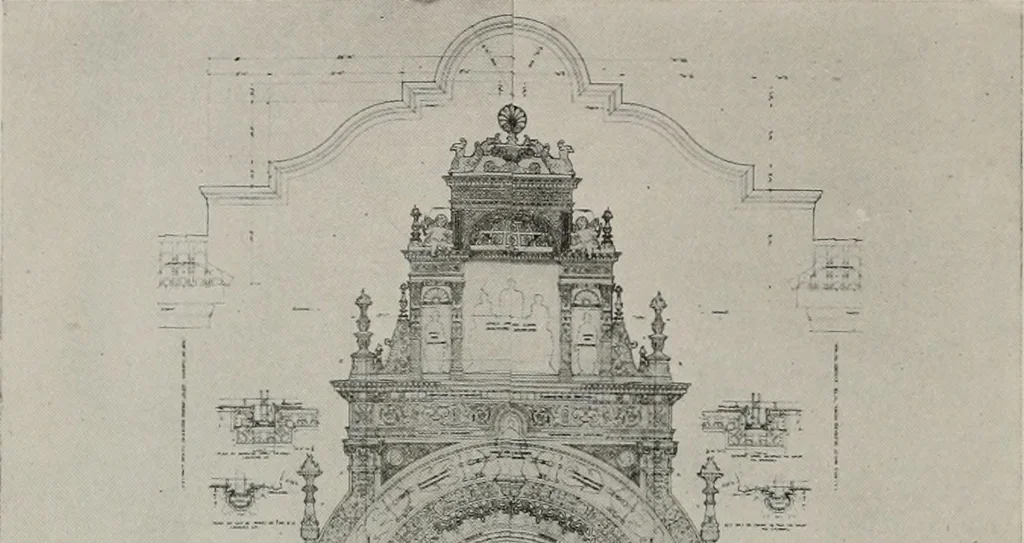 An illustration from The Architect & engineer of California and the Pacific Coast, 1905, leaf 461