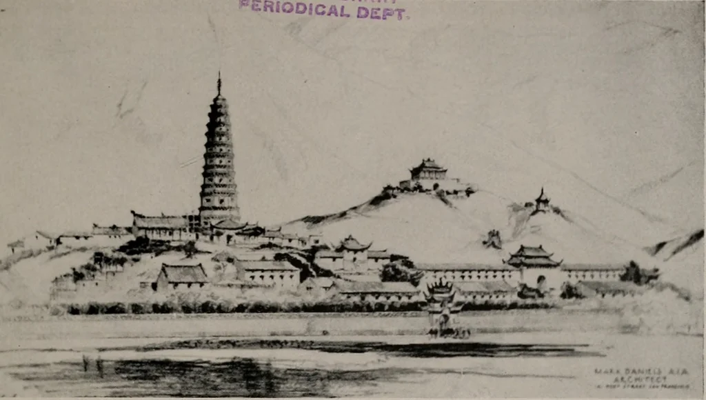 An illustration from Architect and engineer, 1905, leaf 94