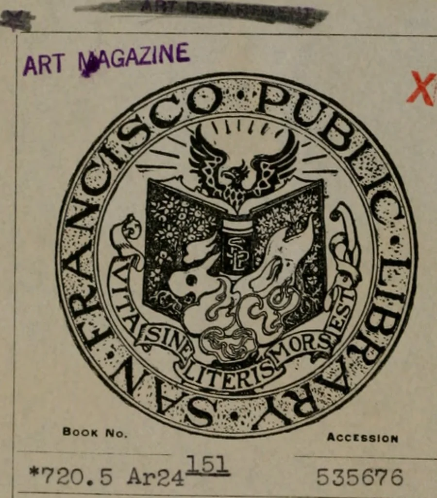An illustration from Architect and engineer, 1905, leaf 1