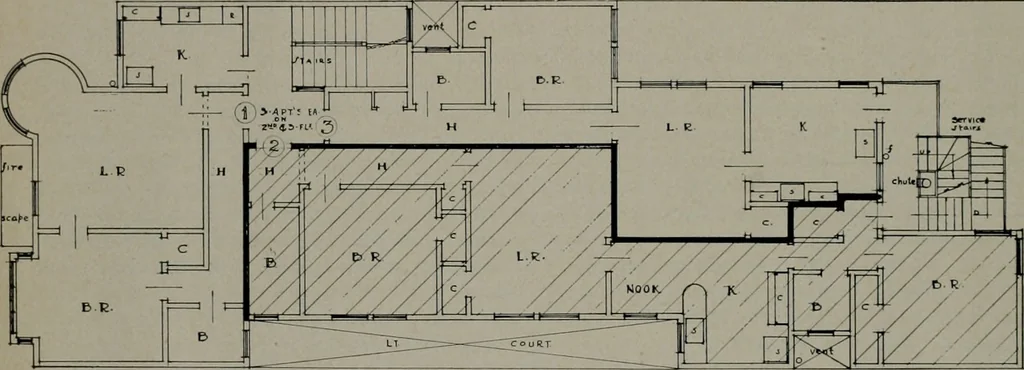An illustration from Architect and engineer, 1905, leaf 435