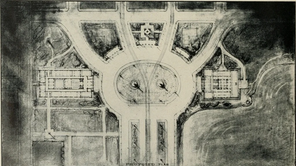 An illustration from Architect and engineer, 1905, leaf 19