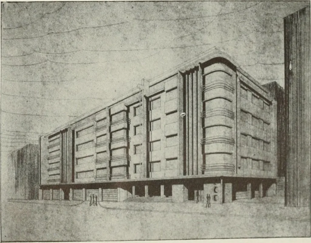 An illustration from Architect and engineer, 1905, leaf 446