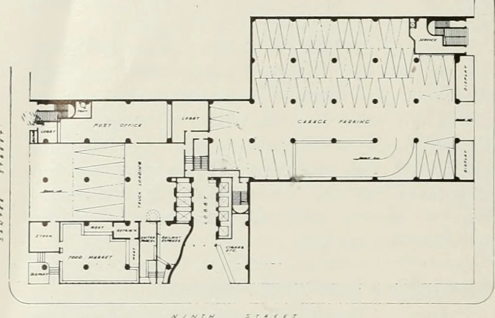 An illustration from Architect and engineer, 1905, leaf 455