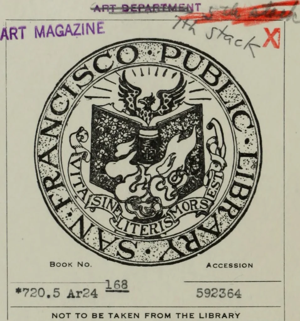 An illustration from Architect and engineer, 1905, leaf 1
