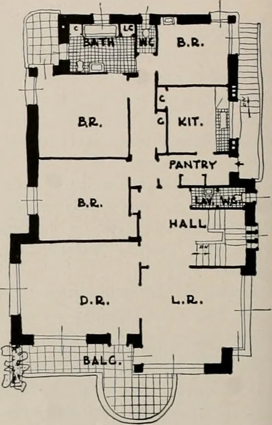 An illustration from Architect and engineer, 1905, leaf 169
