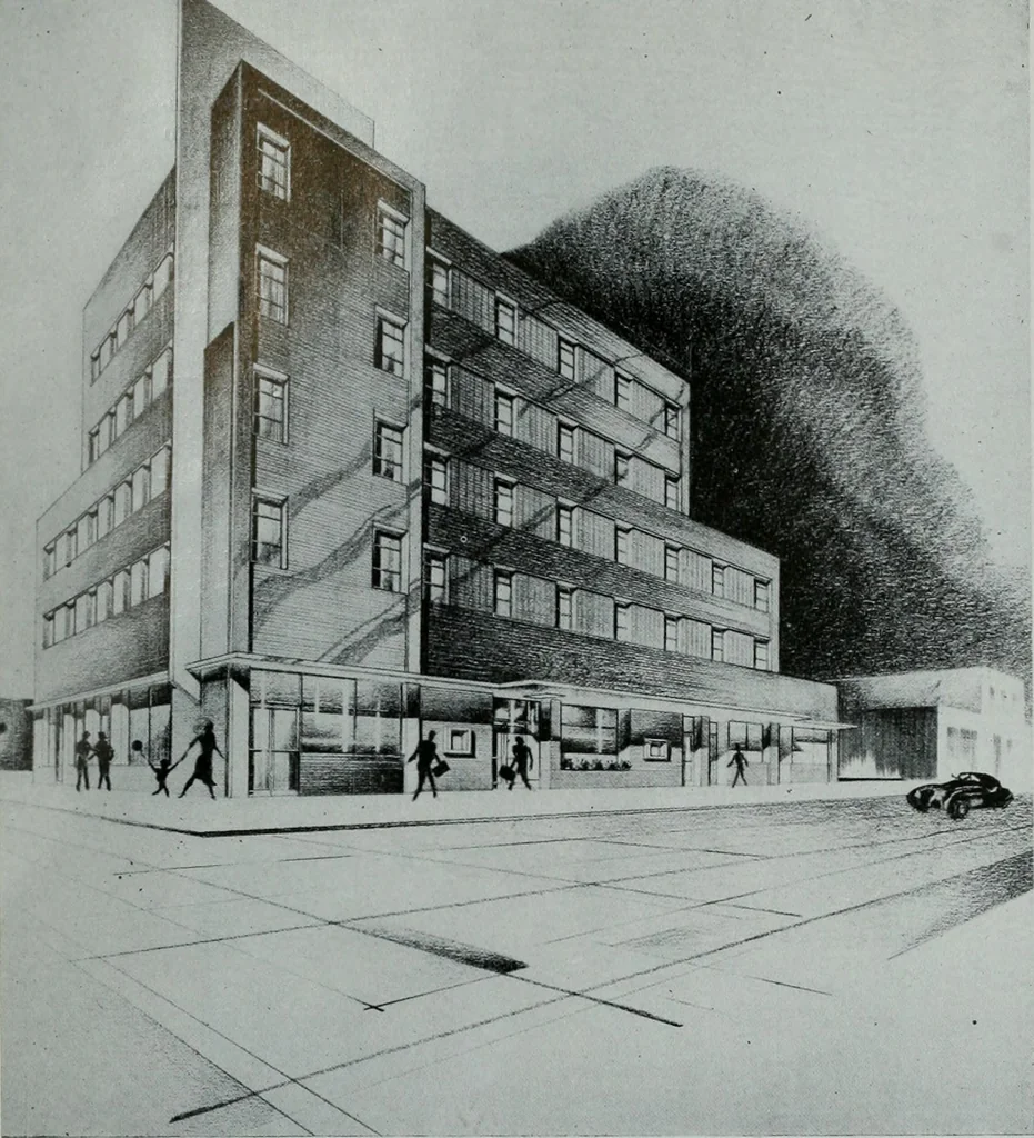 An illustration from Architect and engineer, 1905, leaf 69
