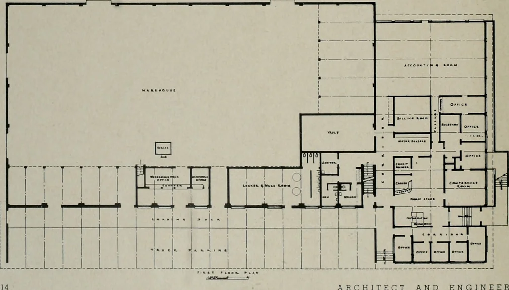 An illustration from Architect and engineer, 1905, leaf 439