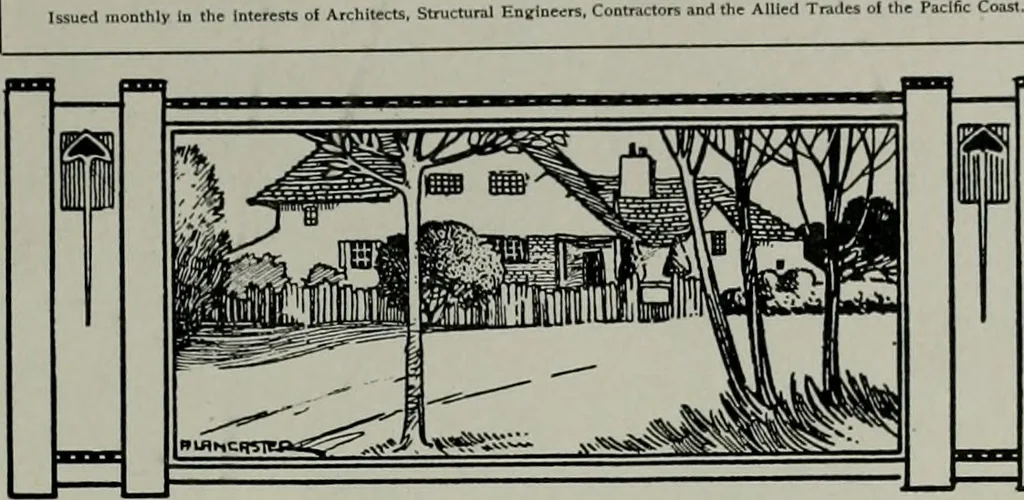 An illustration from The Architect & engineer of California and the Pacific Coast, 1905, leaf 204