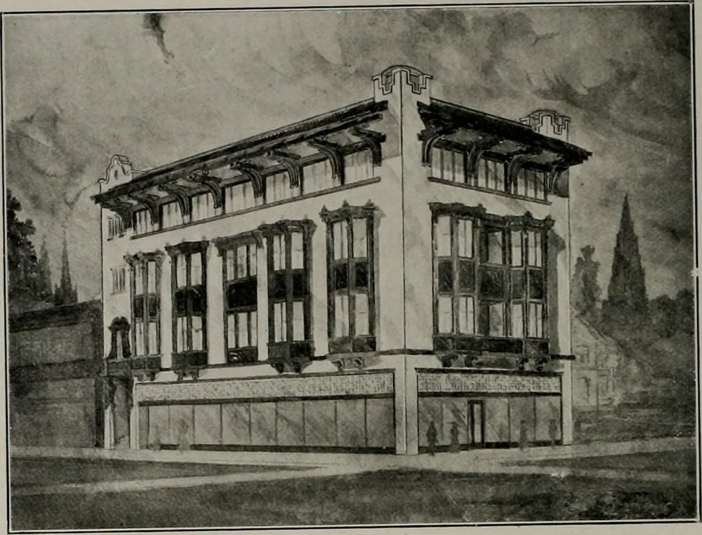 An illustration from The Architect & engineer of California and the Pacific Coast, 1905, leaf 387