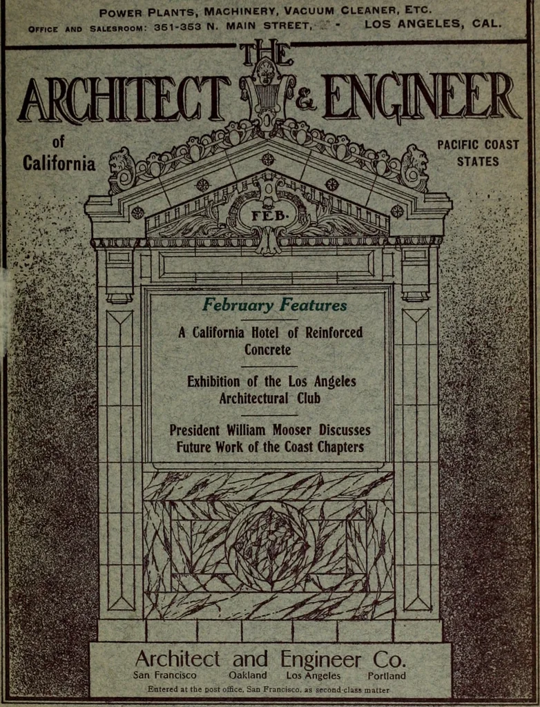 An illustration from The Architect & engineer of California and the Pacific Coast, 1905, leaf 4
