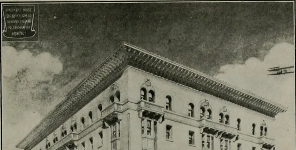 An illustration from The Architect & engineer of California and the Pacific Coast, 1905, leaf 6