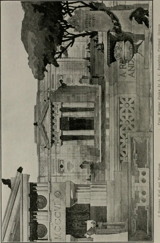 An illustration from The Architect & engineer of California and the Pacific Coast, 1905, leaf 85