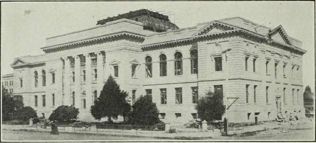 An illustration from The Architect & engineer of California and the Pacific Coast, 1905, leaf 121