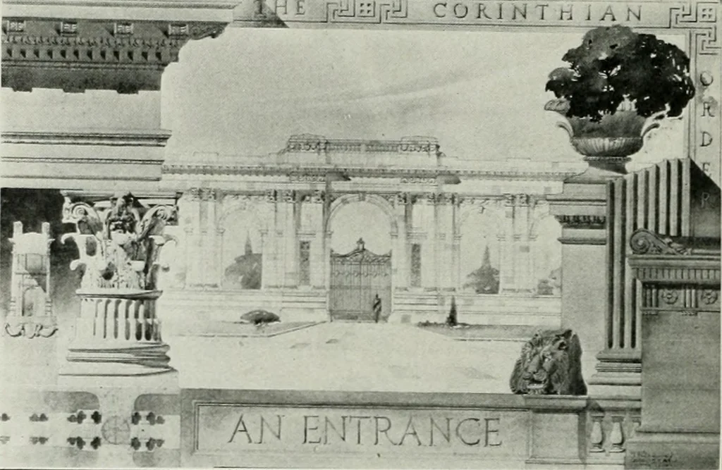 An illustration from The Architect & engineer of California and the Pacific Coast, 1905, leaf 173