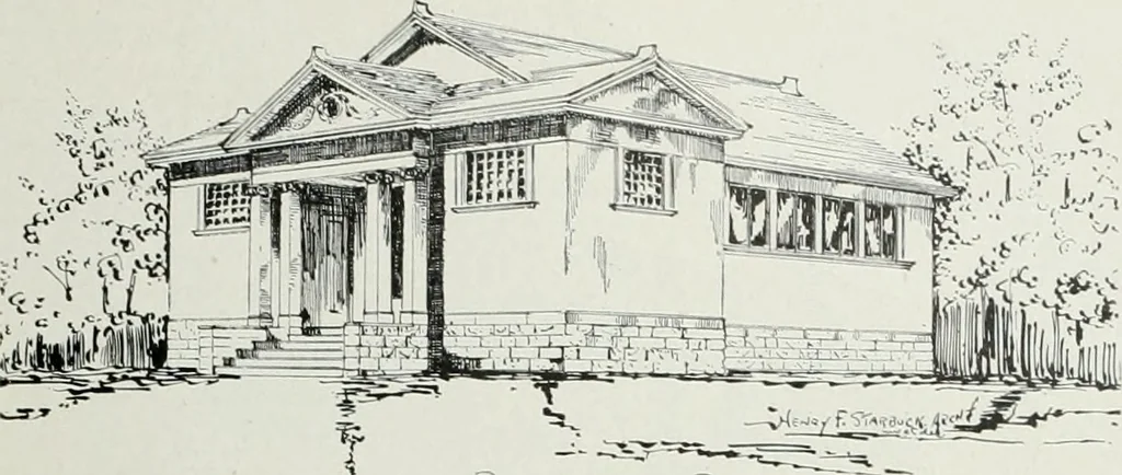 An illustration from The Architect & engineer of California and the Pacific Coast, 1905, leaf 36