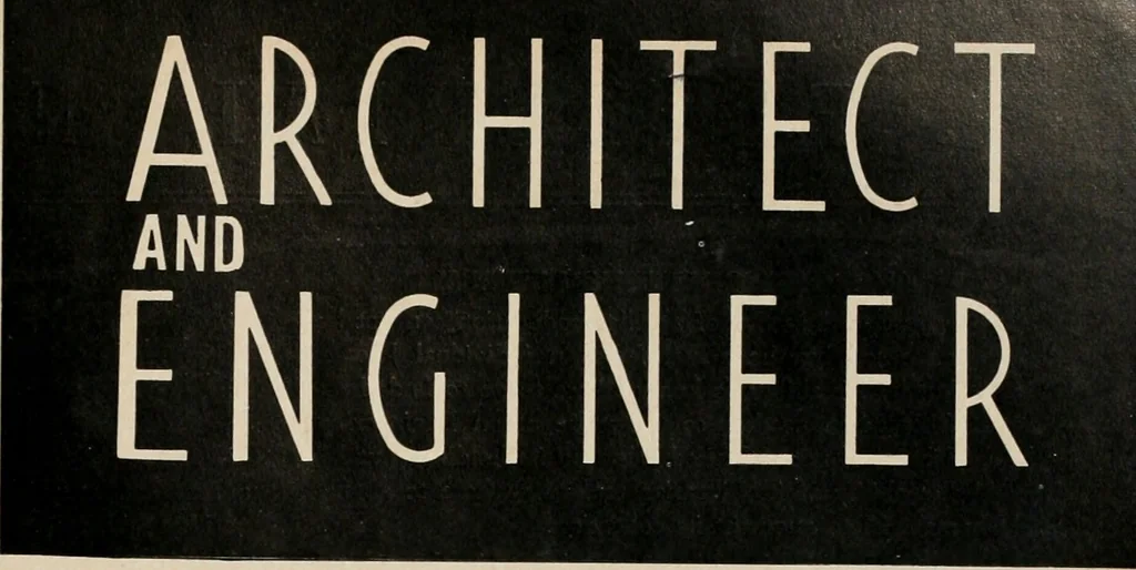 An illustration from Architect and engineer, 1905, leaf 216