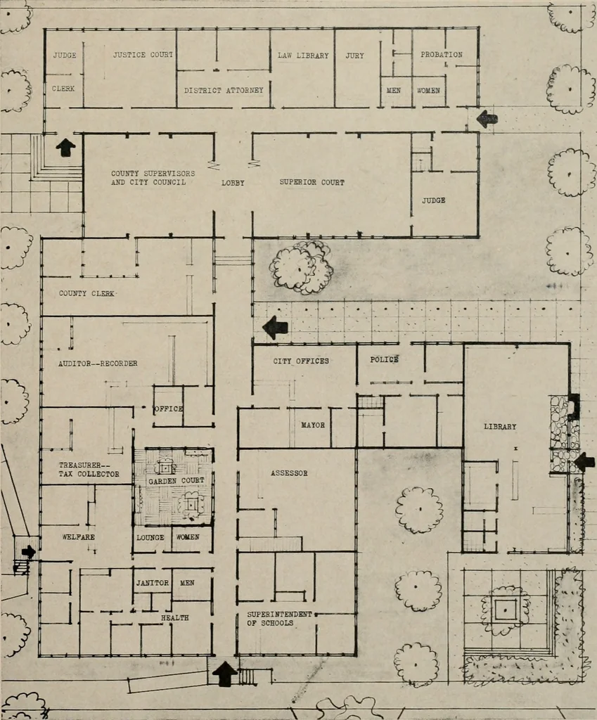 An illustration from Architect and engineer, 1905, leaf 222
