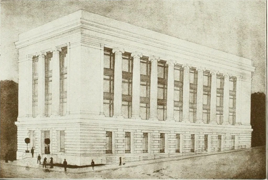 An illustration from The Architect & engineer of California and the Pacific Coast, 1905, leaf 135