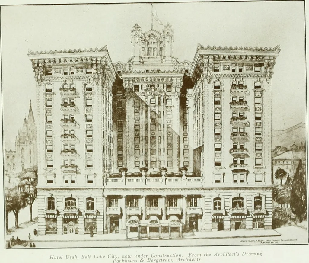 An illustration from The Architect & engineer of California and the Pacific Coast, 1905, leaf 136