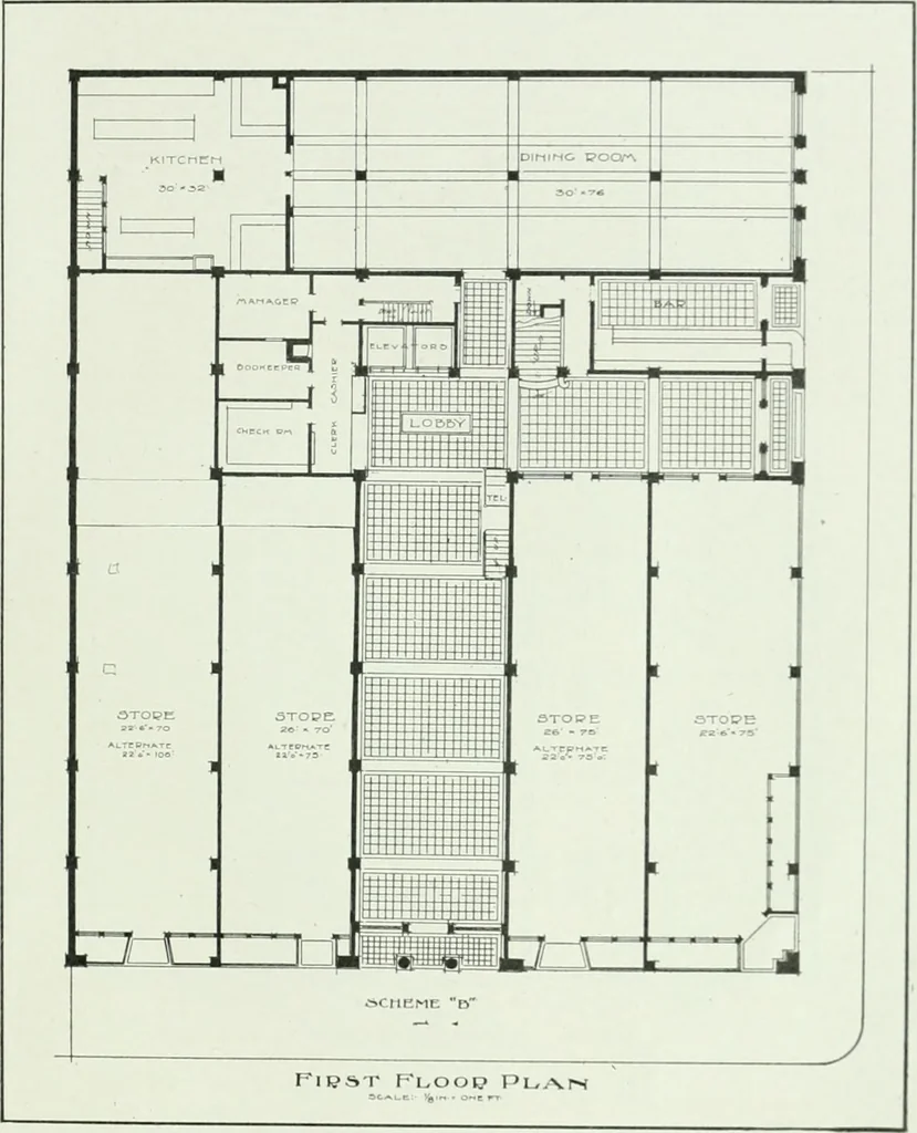 An illustration from The Architect & engineer of California and the Pacific Coast, 1905, leaf 214