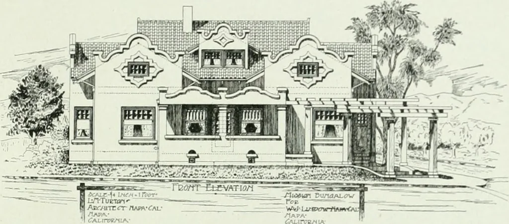 An illustration from The Architect & engineer of California and the Pacific Coast, 1905, leaf 216