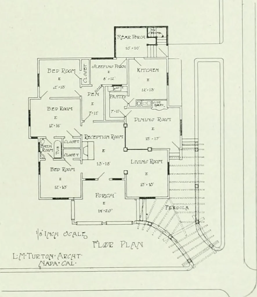 An illustration from The Architect & engineer of California and the Pacific Coast, 1905, leaf 216