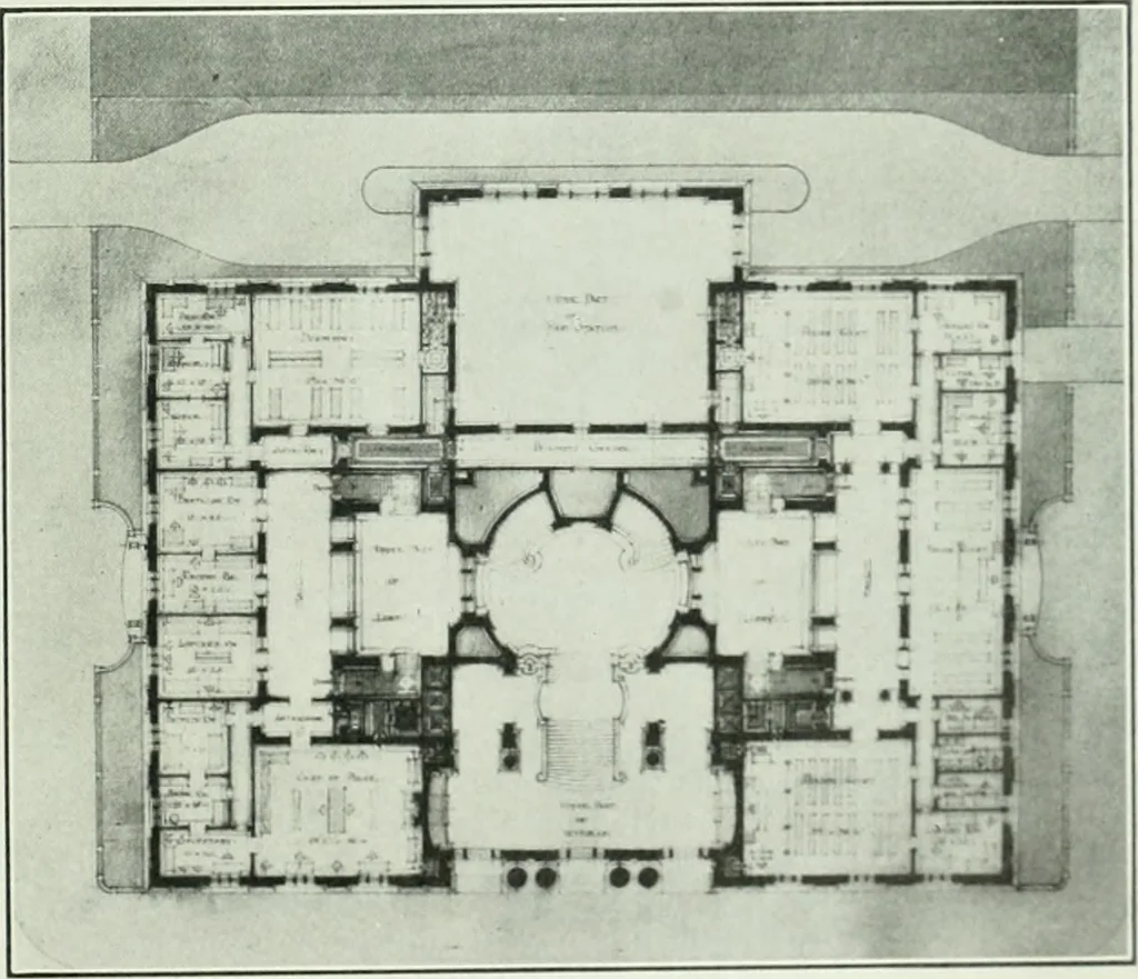 An illustration from The Architect & engineer of California and the Pacific Coast, 1905, leaf 34