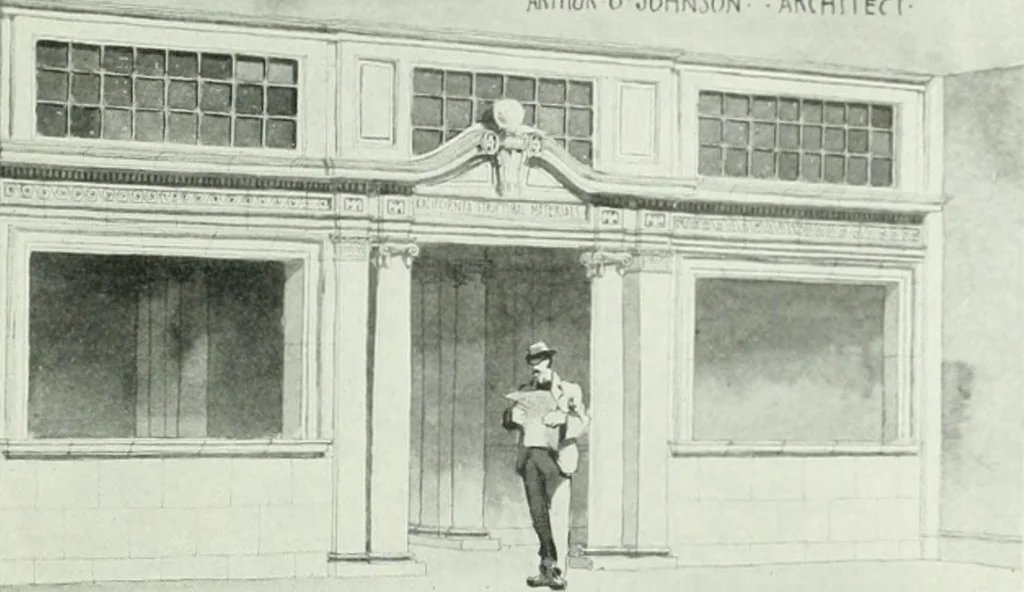 An illustration from The Architect & engineer of California and the Pacific Coast, 1905, leaf 40