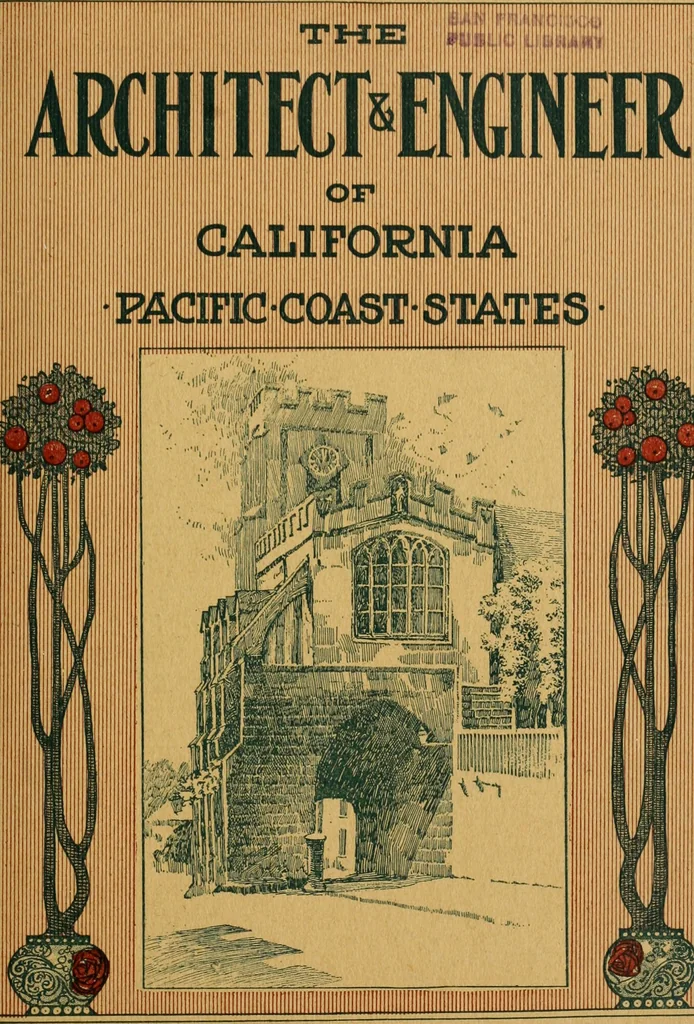 An illustration from The Architect & engineer of California and the Pacific Coast, 1905, leaf 156