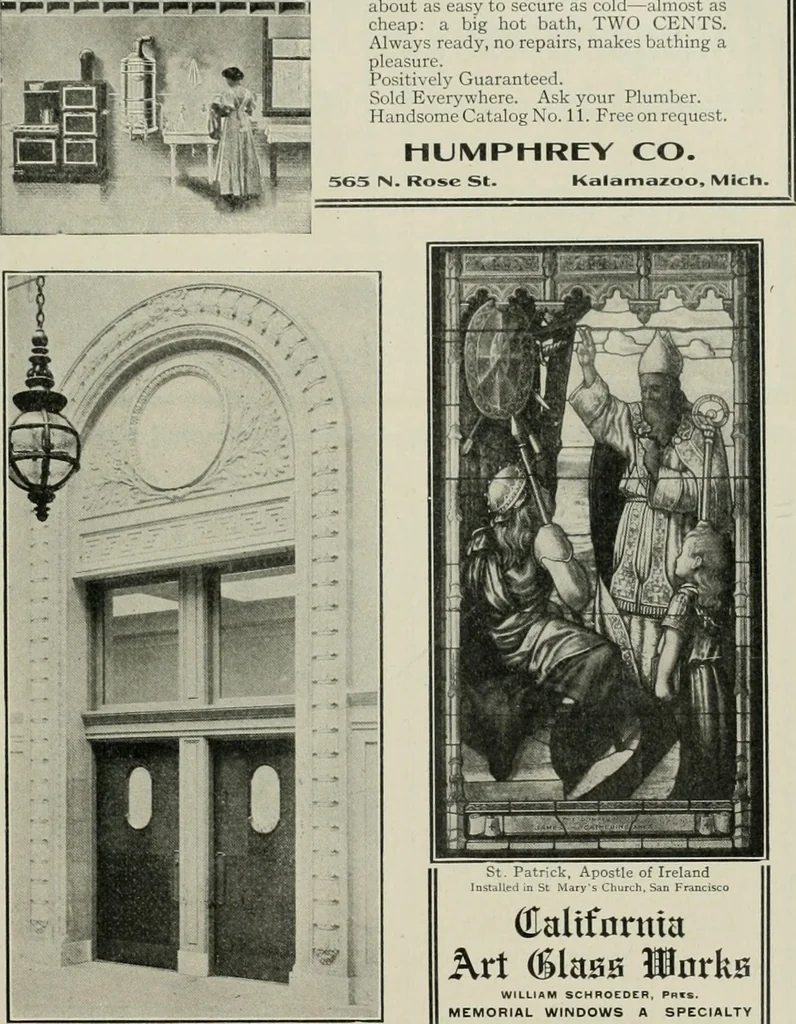 An illustration from The Architect & engineer of California and the Pacific Coast, 1905, leaf 332