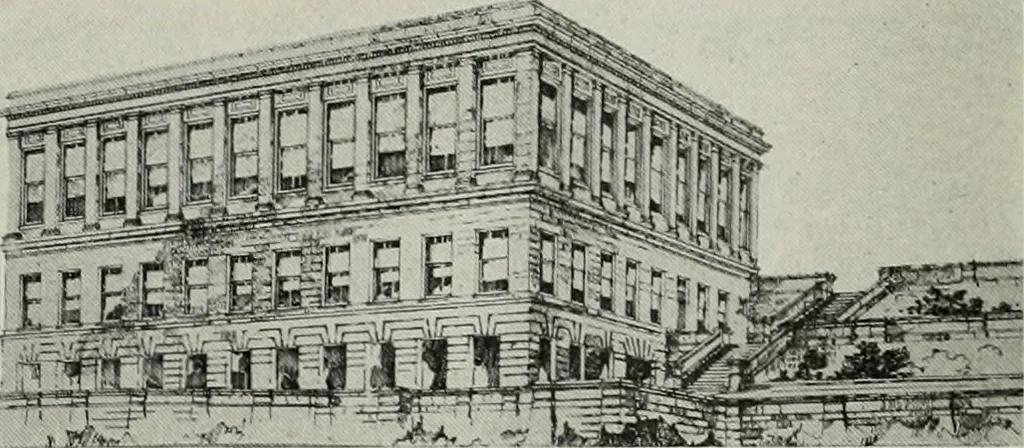 An illustration from The Architect & engineer of California and the Pacific Coast, 1905, leaf 25