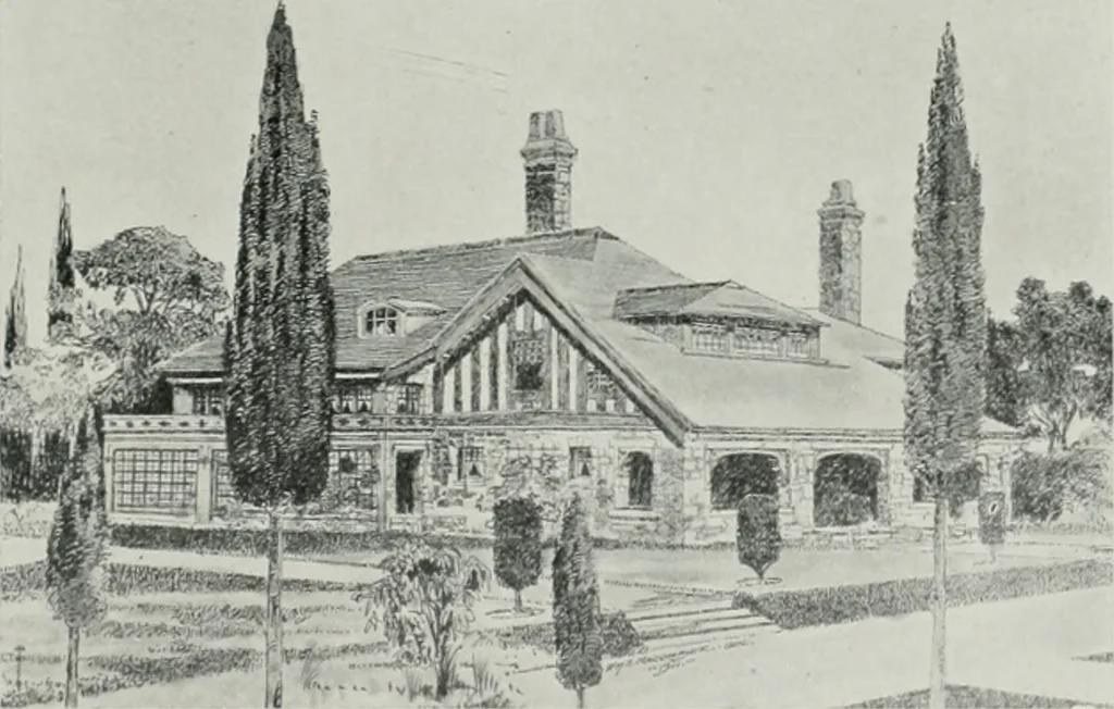 An illustration from The Architect & engineer of California and the Pacific Coast, 1905, leaf 354