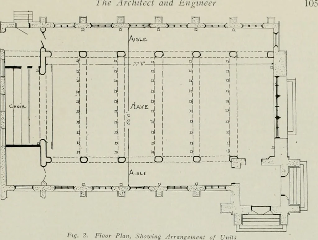 An illustration from The Architect & engineer of California and the Pacific Coast, 1905, leaf 424